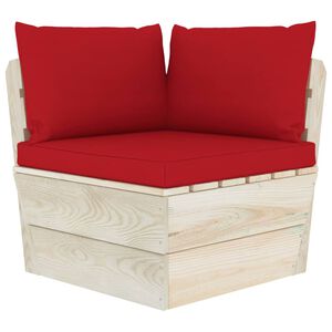 vidaXL Ogrodowa sofa narożna z palet z poduszkami, impregnowany świerk
