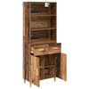 vidaXL Highboard z szufladą Stare drewno 69,5 x 32,5 x 180 cm