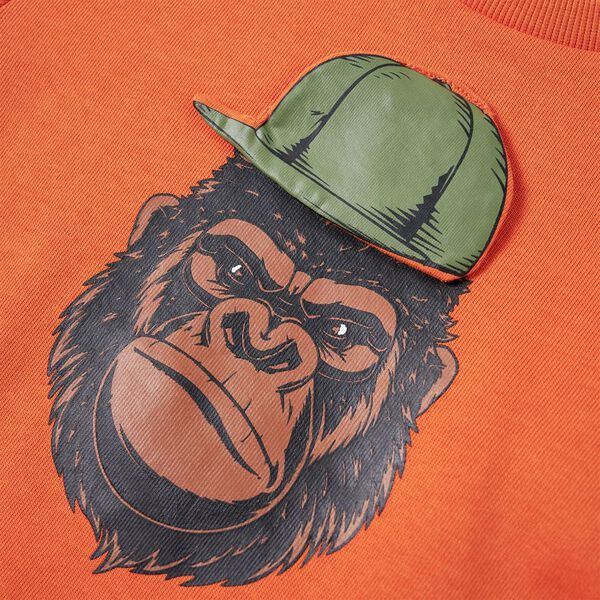 Bluza dziecięca, ciemnopomarańczowa, 92