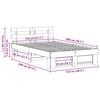 vidaXL Ramka ł&oacute;żka Brązowy 120 x 200 cm Lite drewno sosnowe