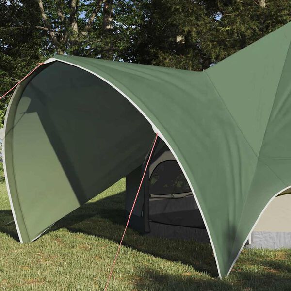 vidaXL Namiot Teepee z dachem Zielony i szary 600 x 600 x 347 cm