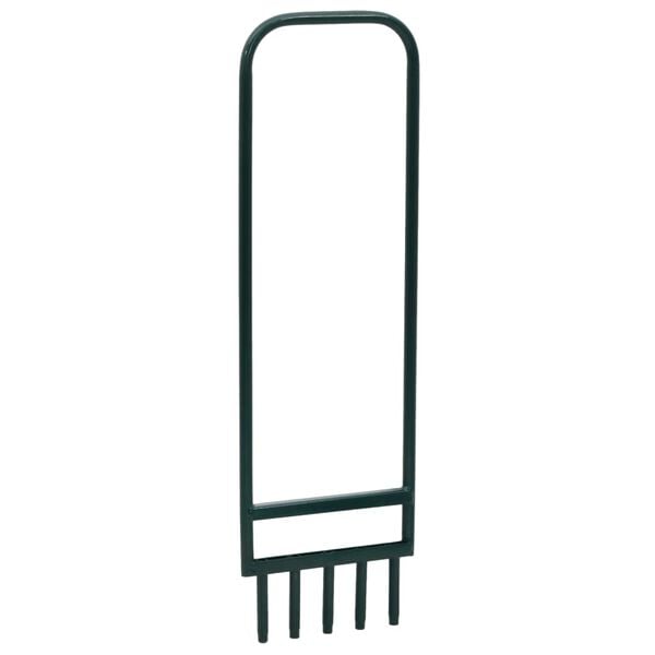 vidaXL Aerator do trawnika, z 5 pustymi zębami, zielony, malowana stal