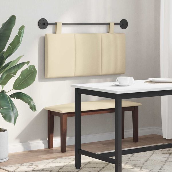 vidaXL Wisząca Głowa Paski Kremowy 90 x 55 x 5 cm tkanina