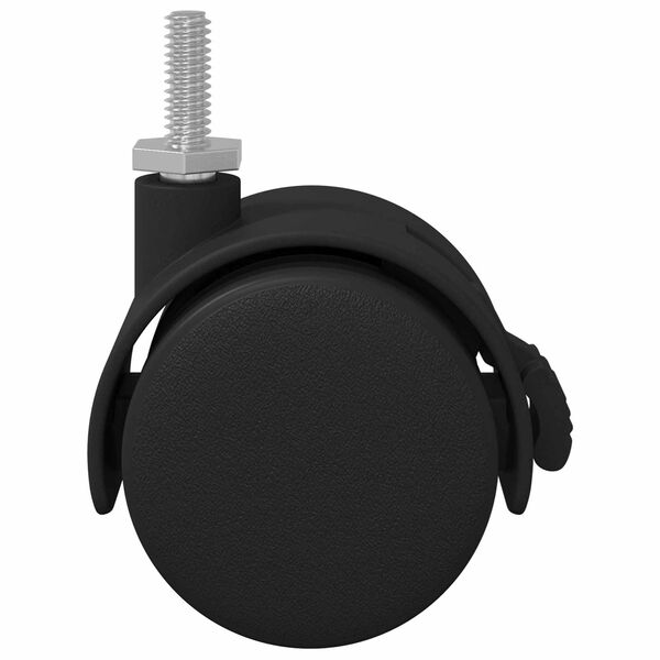 vidaXL W&oacute;zek 2 pcs Czarny i Srebrny 40,1 x 40,1 x 37,8 mm Żelazo i PP