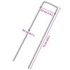 vidaXL Kołki gruntowe w kształcie litery U, 50 szt., 15x3,5 cm, stal