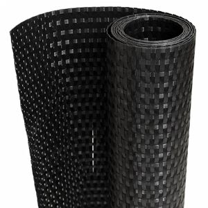 vidaXL Parawany balkonowe, 5 szt., czarne, 255x19 cm, rattan PE