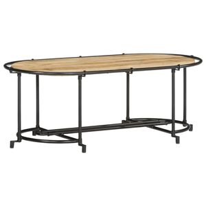 vidaXL Stolik kawowy, 110x55x40 cm, lite surowe drewno mango