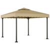 vidaXL Altana, kolor taupe, 3x3 m, aluminium i stal