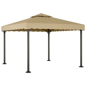 vidaXL Altana, kolor taupe, 3x3 m, aluminium i stal