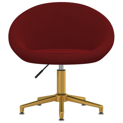 vidaXL Krzesła stołowe, 4 szt., winna czerwień, aksamitne