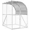 vidaXL Kurnik srebrny 200 x 200 x 215 cm Stal ocynkowana