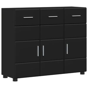 vidaXL Bufet FLORIN 88,5 x 30,5 x 73 cm Czarny Drewno inżynieryjne