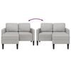 vidaXL Sofa 2-osobowa z szezlongiem w kształcie litery L Cloud Grey