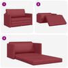 vidaXL Sofa Bed 110cm Czerwone wino Sztuczna sk&oacute;ra