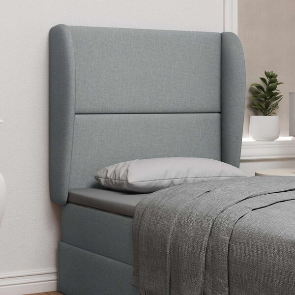 vidaXL Ucho Głowy Jasnoszary 80 x 23 x 6 cm tkanina