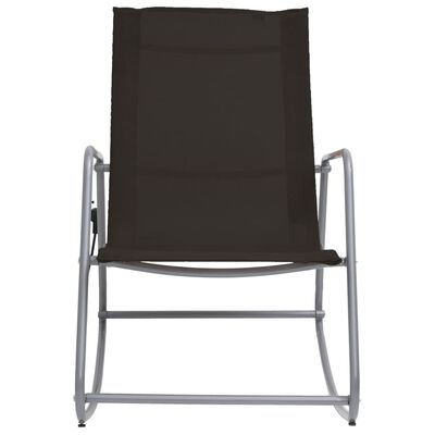 vidaXL Ogrodowe krzesło bujane, czarne, 95x54x85 cm, textilene