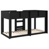 vidaXL Ł&oacute;żko piętrowe dla dzieci Czarny Dąb 100 x 200 cm