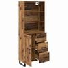 vidaXL Highboard z szufladą Stare drewno 69,5 x 34 x 180 cm
