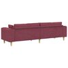 vidaXL Sofa z poduszką Czerwone wino 250 x 77 x 76 cm tkanina