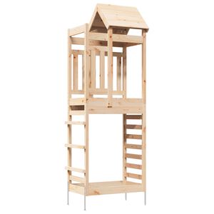 vidaXL Wieża zabaw Brązowy 52,5 x 85 x 238 cm Lite drewno sosnowe
