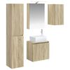 vidaXL Zestaw Szafek Łazienkowych 5 pcs dąb Sonoma 50 x 14,5 x 70 cm