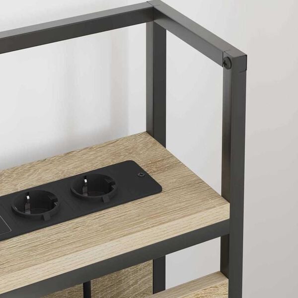 vidaXL Zagł&oacute;wek do przechowywania z p&oacute;łką dąb sonoma 80 cm