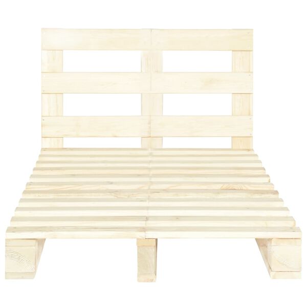vidaXL Rama ł&oacute;żka z palet, lite drewno sosnowe, 120 x 200 cm