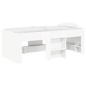 vidaXL Ł&oacute;żko piętrowe dla dzieci Biały 80 x 200 cm Drewno inżynieryjne