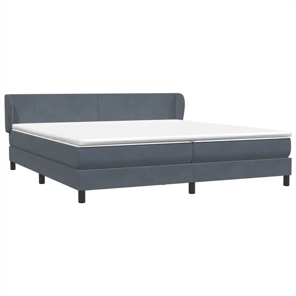 vidaXL Ł&oacute;żko typu Box Spring z materacami Ciemnoszary 180x220 cm