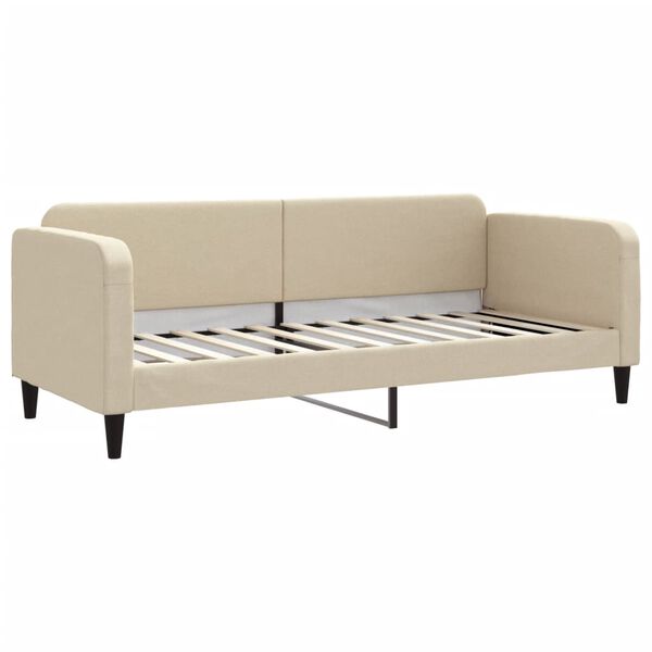 vidaXL Sofa z materacem do spania, kremowa, 80x200 cm, tkanina