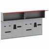 vidaXL Zestaw Szafki Narzędziowej i Pegboard z p&oacute;łką 6 pcs Czerwony