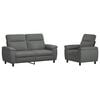 vidaXL Zestaw Sof 2 pcs ciemnoszary tkanina