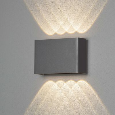 KONSTSMIDE Lampa ścienna LED Chieri, 1 x 8 W, antracytowa