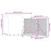 vidaXL Kojec dla psa, z dachem, srebrny, 4x4x2,5 m, stal galwanizowana