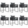 vidaXL Zestaw do jadalni w ogrodzie 7 pcs Czarny Stal
