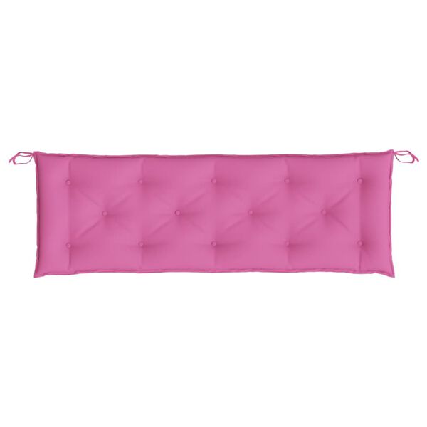 vidaXL Poduszka na ławkę ogrodową, różowa, 150x50x7 cm, tkanina