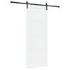 vidaXL Drzwi przesuwne 93 x 232 cm Drewno inżynieryjne biały i czarny