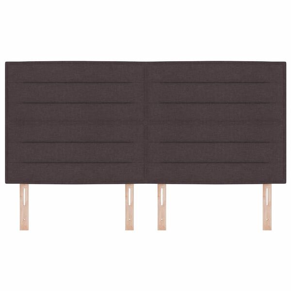 vidaXL Zagł&oacute;wek Z zagł&oacute;wkiem Ciemny brąz 180 cm Sk&oacute;ra ekologiczna