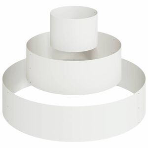 vidaXL Doniczka ogrodowa Biały 90 x 90 x 20 cm Stal zimnogięta