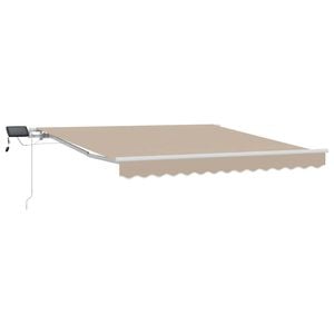vidaXL Markiza wysuwana Beżowy 350 x 250 cm Tkanina i aluminium