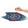 UNIDRAGON 310-cz., drewniane puzzle Majestic Wolf, King Size, 30x41 cm