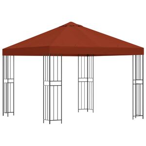 vidaXL Altana 3 x 3 m terakota Poliester i Stal 190 gsm
