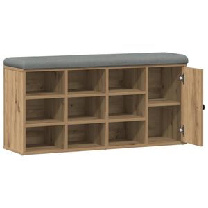 vidaXL Ławka na buty dąb artisan 102x32x50 cm Drewno klejone