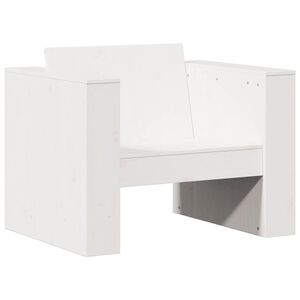 vidaXL Fotel ogrodowy, biały, 79x60x62 cm, lite drewno sosnowe