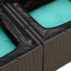 vidaXL 11-cz. zestaw wypoczynkowy do ogrodu, poduszki czarny rattan PE