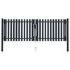 vidaXL Brama ogrodzeniowa Double Door Fence Fur Steel 300x100 cm Antracyt