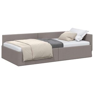 vidaXL Rama ł&oacute;żka narożnego Ciemnoszary 80 cm x 200 cm tkanina