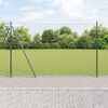 vidaXL Ogrodzenie z słupkiem Szary 1,6 x 10 m Stal i PVC