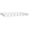 vidaXL Kojec dla psa, 28 panele, czarny, 100x50 cm, stal