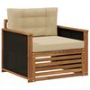 vidaXL Środkowa sofa ogrodowa naturalny